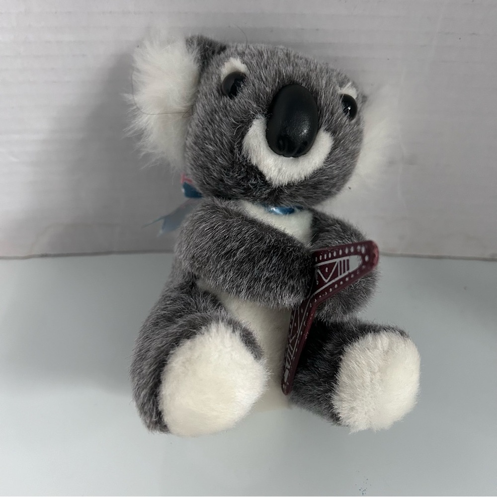 Aussie KOALA BEAR plush holding a boomerang Sidney Australia